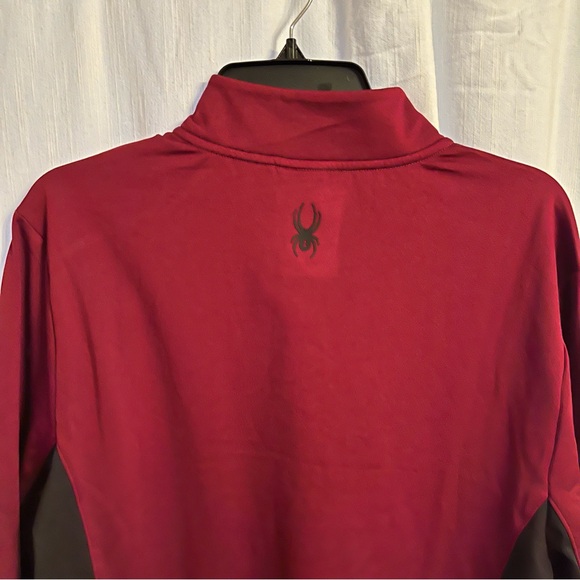 Spyder Active ProW:B Mens Red and Black long sleeve half zip top Sz XL - Picture 5 of 10